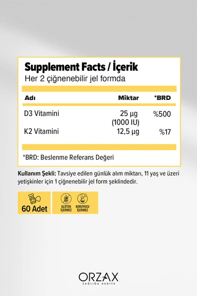 Ocean Gummies D3 K2 Vitamini 60 Adet - Resim 2