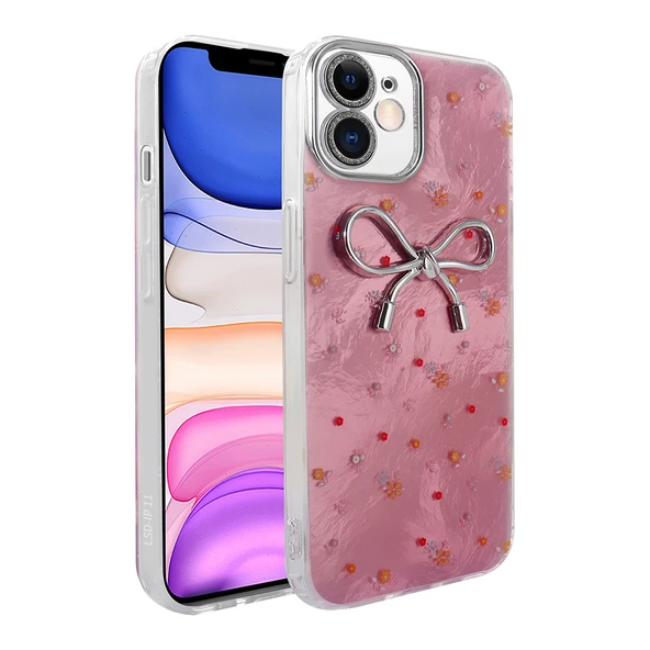 iPhone 11 Kılıf Kamera Çıkıntılı Parlak Figürlü Shiny Happy Silikon Kapak ürün görseli 1