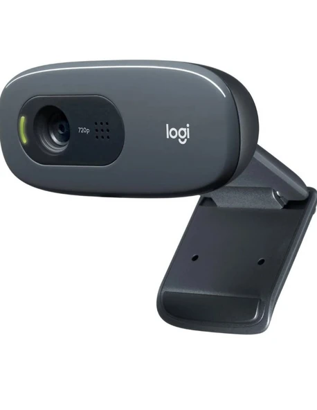 LOGİTECH C270 Basit HD 720p USB Mikrofonlu Webcam Siyah (960-001063) ürün görseli 1