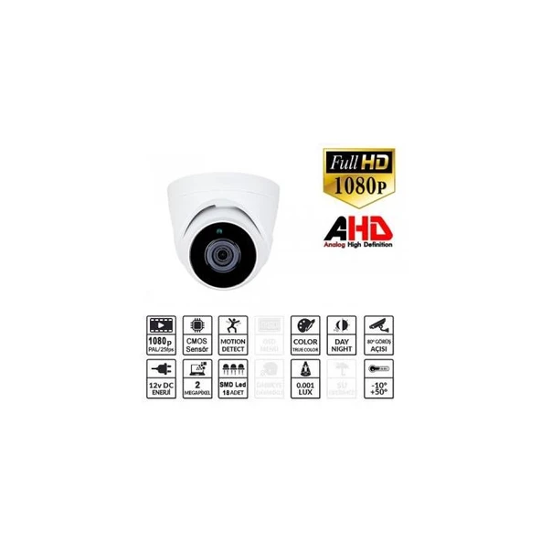 Ezcool Ez-5120Hd 2Mp 2.8Mm 18Smd Ahd Dome ürün görseli 1