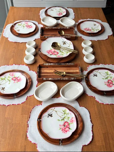 Kahvaltı Takımı Akasya Blossom 37 Parça 6 Kişilik ürün görseli 1
