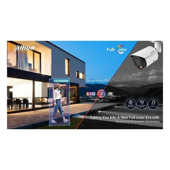 DAHUA HAC-B1A21-U-IL 2 MP 3.6MM 4İN1 FULLCOLOR HDCVI BULLET KAMERA (AKILLI IŞIK) ürün görseli 1