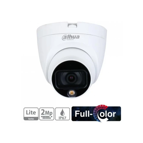 Dahua Hac-Hdw1209Tlq-Led-0280B 2Mpix  20 Mt Gece Gör.,2,8Mm Lens, Full Color,4 In 1, Dome Kamera ürün görseli 1