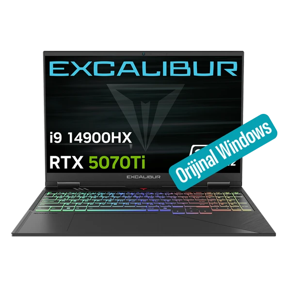 Casper Excalibur G920 i9-1490HX 64GB 1TB RTX5070TI 300HZ 16" W11H Gaming Laptop G920.1490-EFP0A-E ürün görseli 1