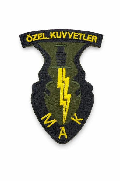 Single Sword MAK Nakış Patch Özel Kuvvetler Askeri Arma Cırtlı Tactical Patch - Resim 4