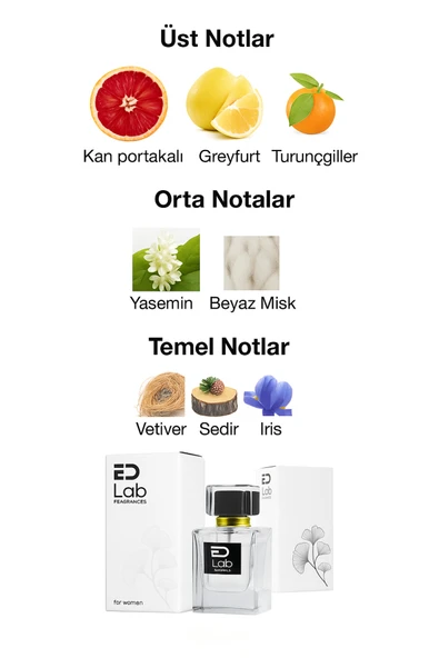 EDLAB FRAGRANCES EDL/W040 Kadın Parfüm 50 ml - Resim 2