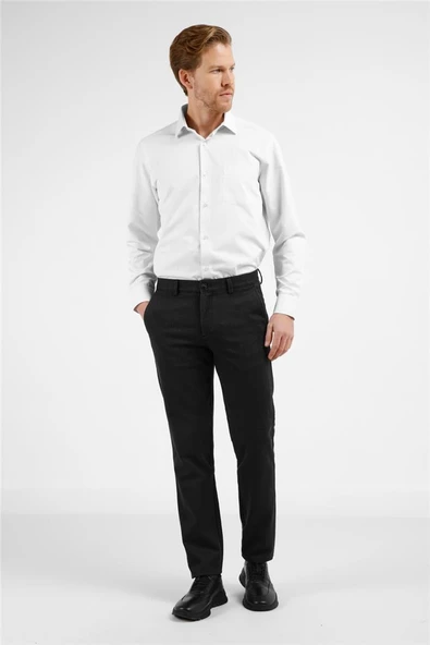 Siyah Yan Cep Casual Comfort Fit Pamuklu Chino Pantolon 1003255169 ürün görseli 1