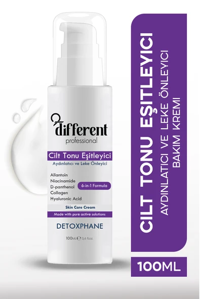 DİFFERENT PROFESİONAL Cilt Tonu Eşitleyici, Aydınlatıcı ve Leke Önleyici Yüz Kremi 100ml ürün görseli 1