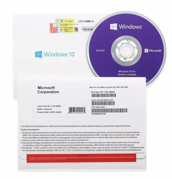 Microsoft Windows 10 Pro English Oem FQC-08929 İşletim Sistemi ürün görseli 1