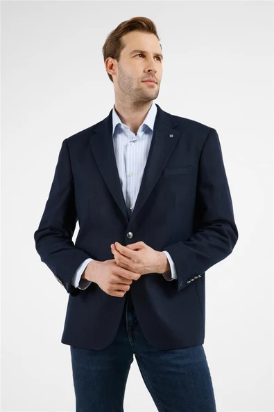 Lacivert Mono Yaka 4 Drop Comfort Fit Ceket 1002255160 ürün görseli 1