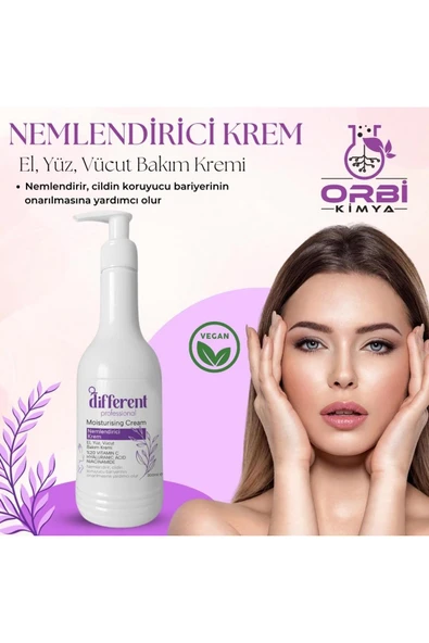 DIFFERENT Sivilce,leke,akne,yara Izi,niacinamide C Vitamin Nemlendirici El Yüz Vücut Yoğun Bakım Kremi 300ml ürün görseli 1