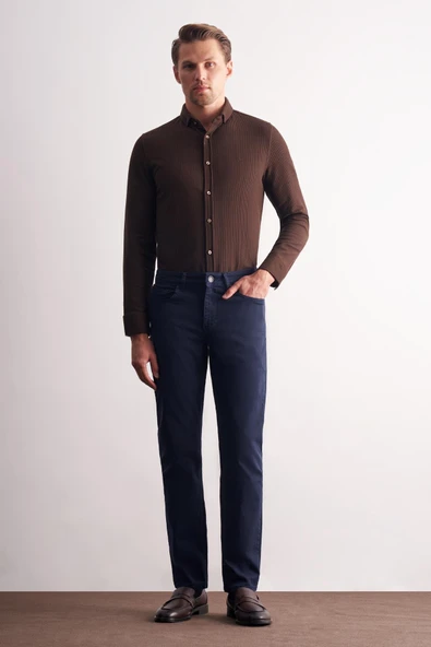 Lacivert 5 Cep Casual Slim Fit Pamuklu 5 Cep Pantolon 1003255318 ürün görseli 1