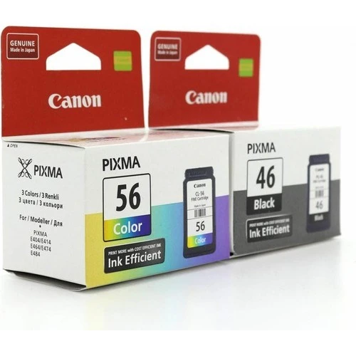 Canon Pg-46 / Cl-56 Pixma E404/e414/e464/e484 Siyah Ve Renkli Kartuş ürün görseli 1