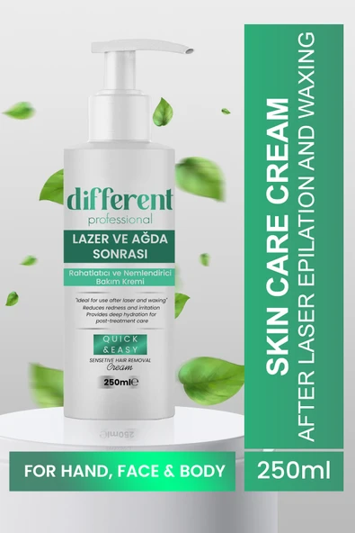 DİFFERENT PROFESİONAL Lazer Epilasyon Ve Ağda Sonrası Leke Önleyici Tahriş Azaltıcı Bakım Kremi 250 ml ürün görseli 1