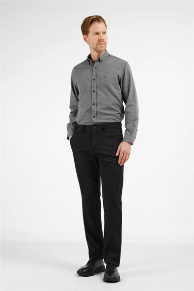 Siyah Yan Cep Casual Comfort Fit Pamuklu Chino Pantolon 1003255171 ürün görseli 1