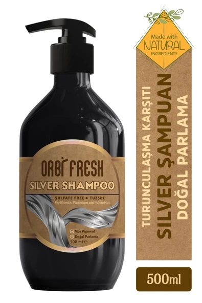 ORBIFRESH Mor Şampuan Turunculaşma Karşıtı Silver Mor Şampuan Cilde Ve Saça Renk Vermez 500 ml ürün görseli 1