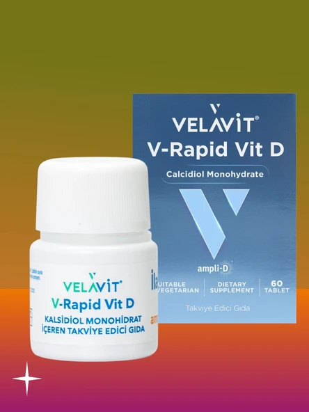 Velavit Longevity V-Rapid Vit D 60 Tablet ürün görseli 1