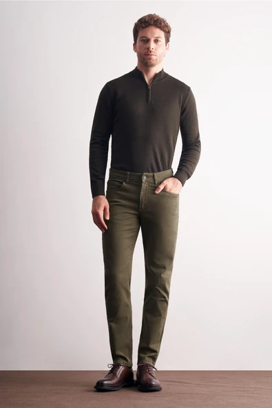 Kahverengi 5 Cep Casual Slim Fit Pamuklu 5 Cep Pantolon 1003255318 ürün görseli 1
