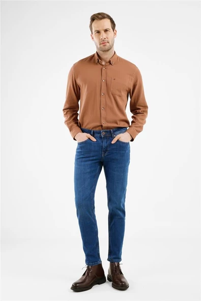 Lacivert 5 Cep Slim Fit Pamuklu Denim Pantolon 1023255167 ürün görseli 1