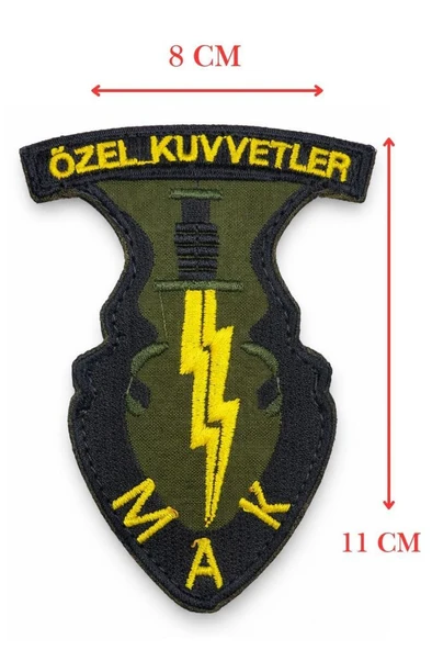 Single Sword MAK Nakış Patch Özel Kuvvetler Askeri Arma Cırtlı Tactical Patch - Resim 3