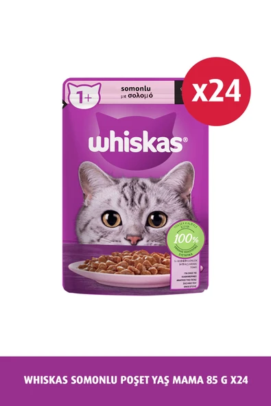 Somon Balıklı Pouch Yaş Kedi Maması 24 Adet ürün görseli 1