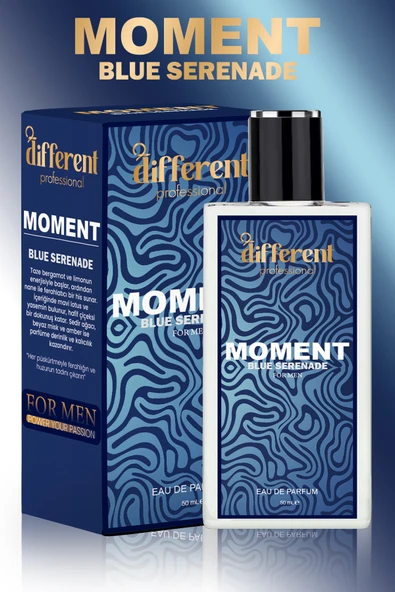 DİFFERENT PROFESİONAL Different Moment Blue Premium Erkek Parfüm Afrodizyak Etkili) 50ml ürün görseli 1