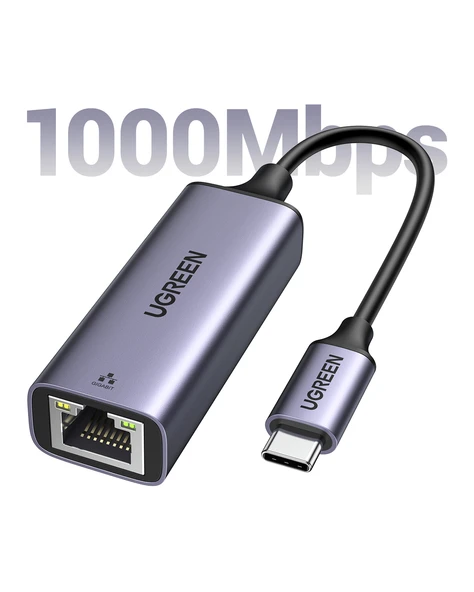 UGREEN USB Type-C to Ethernet RJ45 Dnüştürücü Adaptör, 50737 - Resim 2