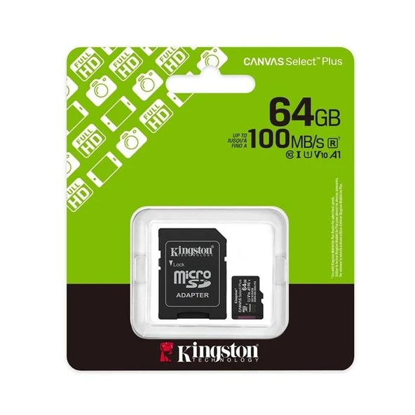 Kingston 64GB Micro SD Gen3 150MB/s SDCS3/64GB ürün görseli 1