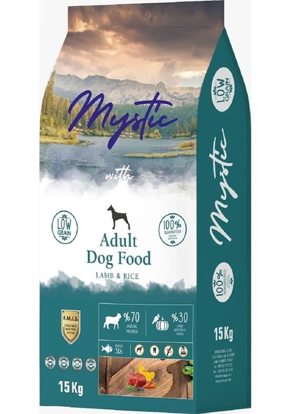 Mystic Az Tahıllı Kuzu Etli Büyük Irk Yetişkin Köpek Maması 15 KG ürün görseli 1