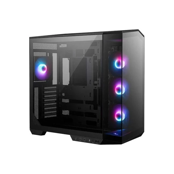 MSI MAG PANO 100R PZ Temperli Cam 3x120mm 1x120mm ARGB Fan ATX Panoramik Gaming Bilgisayar Kasası Siyah ürün görseli 1