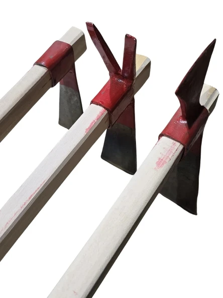 Kazma Seti Büyük Dövme Çelik Bahçe Kazması 120 cm Saplı - 3 Çeşit ürün görseli 1