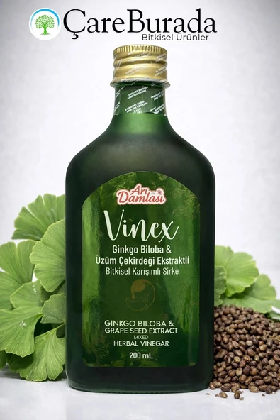 ÇareBurada Ginkgo Biloba ve Üzüm Çekirdeği Ekstraktlı Sirke 200 ml ürün görseli 1