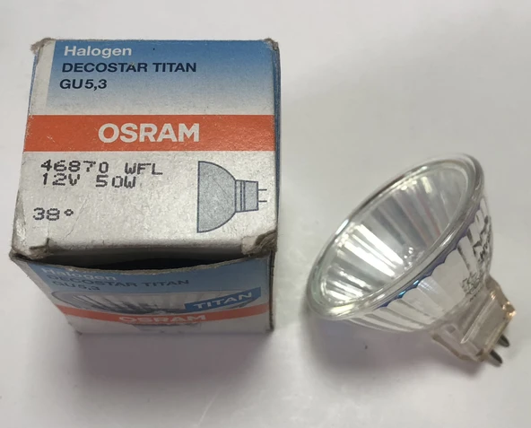 OSRAM HALOGEN DECOSTAR TITAN GU5,3 46870 WFL 38' 12V 50W ürün görseli 1