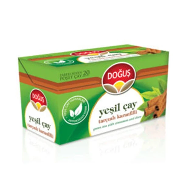 Doğuş Yeşil Çay Tarçınlı Karanfilli Poşet Çay 20x1.75G(600.10.50.0024) ürün görseli 1
