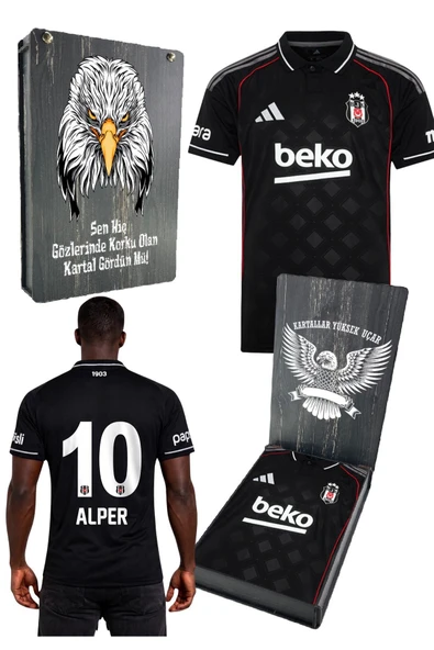 BEŞİKTAŞ LİSANSLI ADİDAS FORMA LAZER KUTULU KİŞİYE ÖZEL FORMA ürün görseli 1