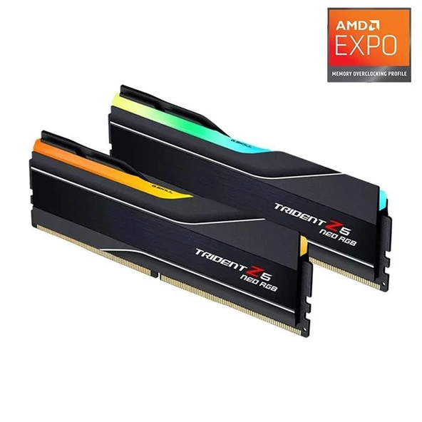 F5-6000J2636H16GX2-TZ5NR GSKILL TZ5 Neo RGB Siyah DDR5-6000Mhz CL26 32GB (2x16GB) DUAL (26-36-36-96) 1.45V AMD EXPO Teknoloj ürün görseli 1