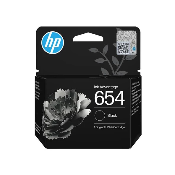 Hp 654 Siyah Orijinal Mürekkep Kartuş 7FP39UE ürün görseli 1
