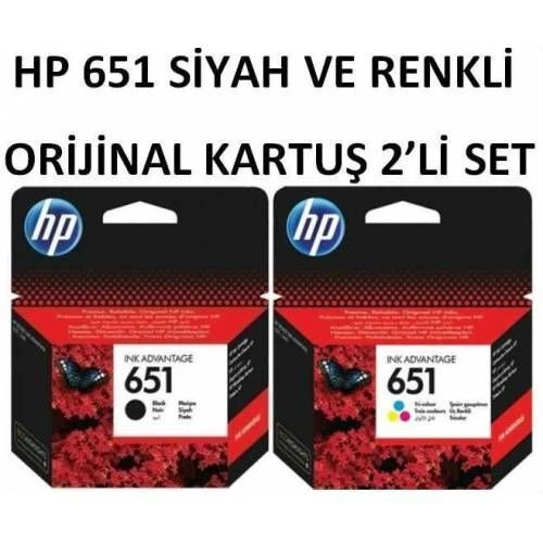 Hp 651 Siyah Ve Renkli Orjinal Kartuş ürün görseli 1