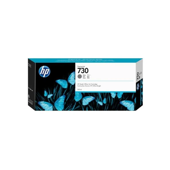 HP P2V72A (730) GRİ 300 ML GENIS FORMAT MUREKKEP KARTUSU ürün görseli 1