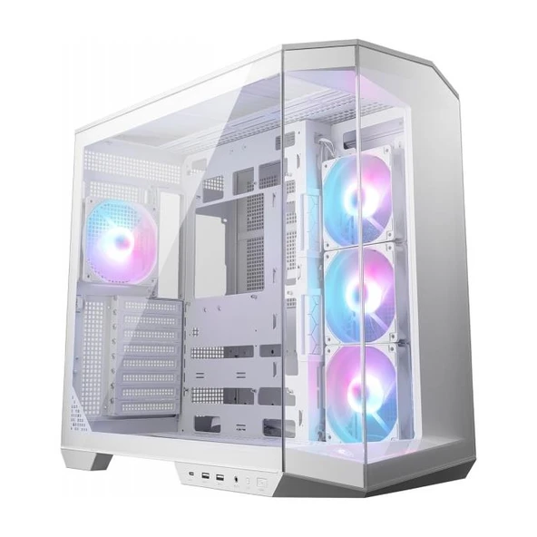 MSI MAG PANO 100R PZ WHITE Temperli Cam 3x120mm 1x120mm ARGB Fan ATX Beyaz Panoramik Gaming Bilgisayar Kasası ürün görseli 1