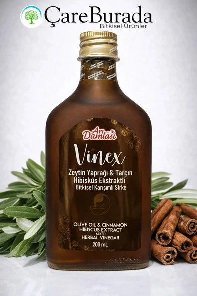 ÇareBurada Zeytin Yaprağı, Tarçın ve Hibisküs Ekstraktlı Sirke 200 ml ürün görseli 1