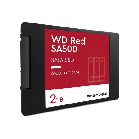WD Red SA500, WDS200T2R0A, 2TB, 560/530, SERVER ve NAS için Enterprise, 2,5" SATA, SSD ürün görseli 1
