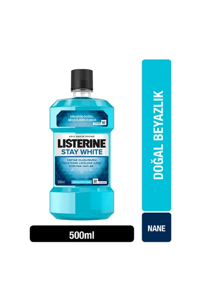 Listerine Stay White Serinletici Nane Aromalı Ağız Bakım Suyu 500ml ürün görseli 1