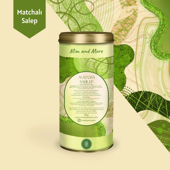 Matcha Salep Tin, 200 Gr - Resim 3