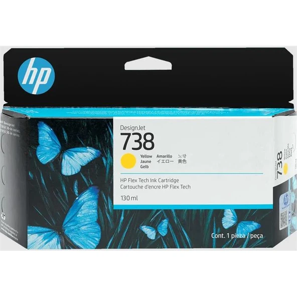 HP 738 498N7A Sarı Kartuş ürün görseli 1