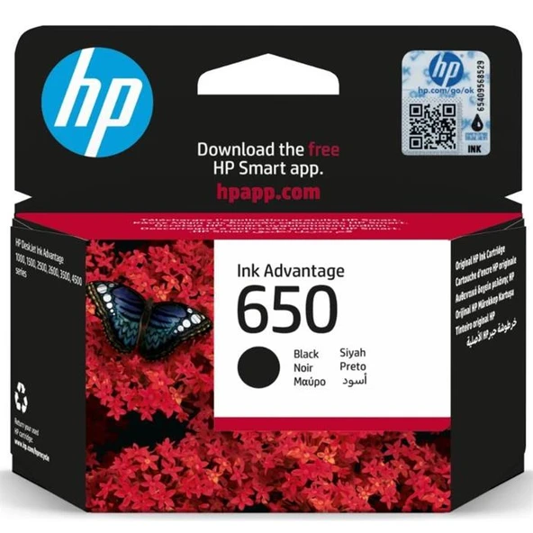 HP 650 CZ101AE Siyah Kartuş ürün görseli 1