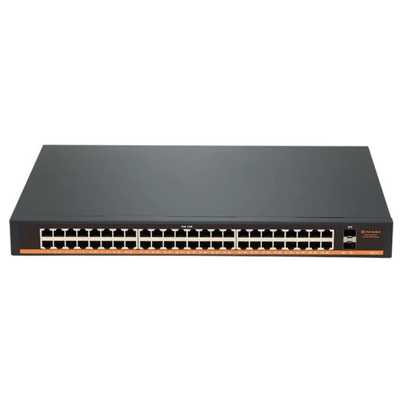 Tıwox Tp-G4820-Poe800W 48 Port Gıgabıt + 2X 1Gb Sfp Uplınk Rackmount Poe Swıtch ürün görseli 1