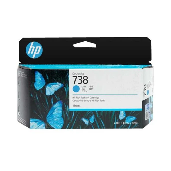 HP 738 498N5A Mavi Kartuş ürün görseli 1