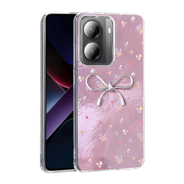Poco X7 Pro Kılıf Kamera Çıkıntılı Parlak Figürlü Shiny Happy Silikon Kapak ürün görseli 1