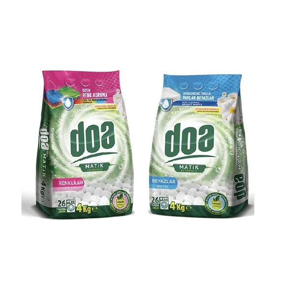 Doa Matik Toz Deterjan Beyazlar ve Renkliler 2 X 4 Kg ürün görseli 1